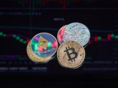 A vast Bitcoin mining farm with numerous rigs humming in unison