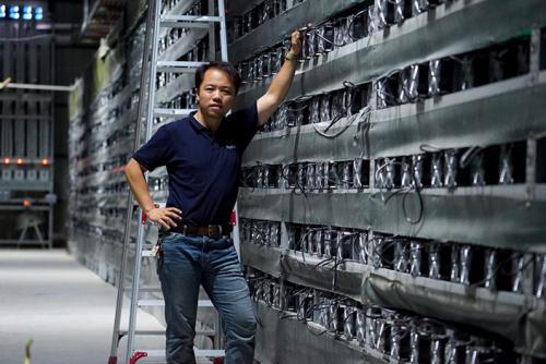 A powerful Bitcoin miner optimized with wind energy, showcasing sustainable crypto operations
